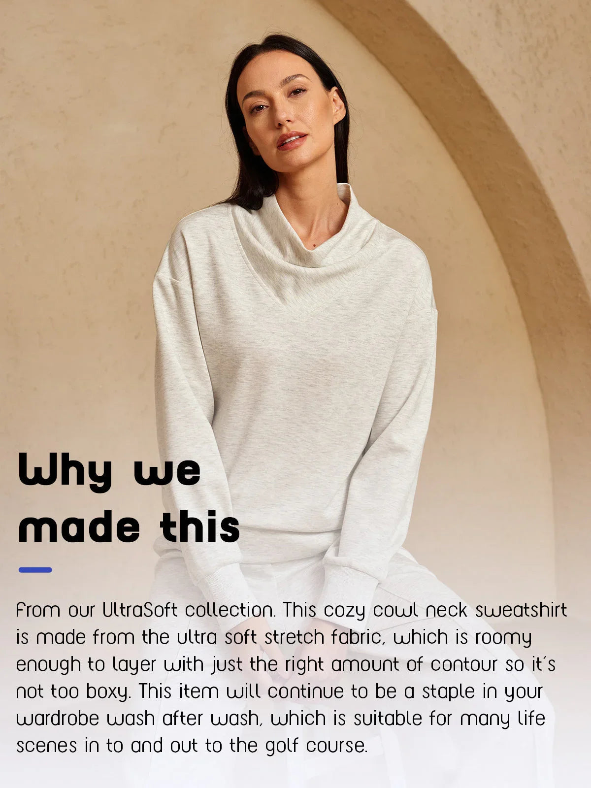 UltraSoft Long Sleeve Cowl Neck Sweatshirt