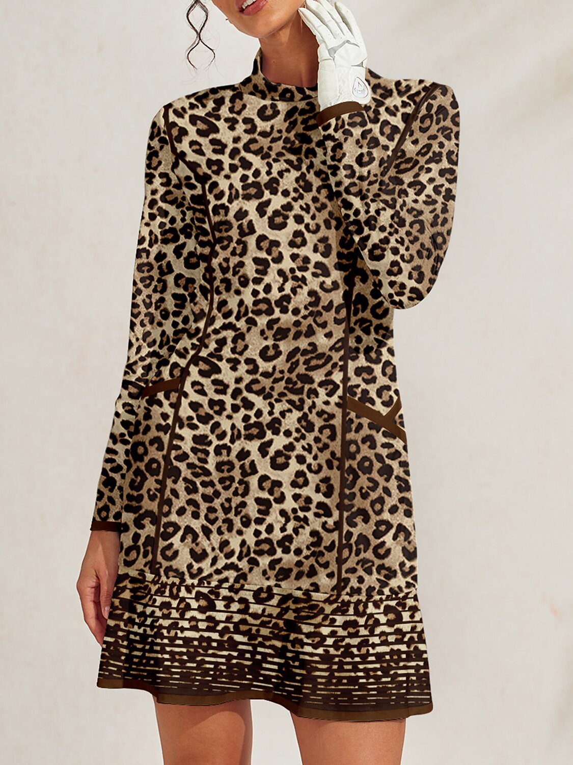 Wildlife Party Long Sleeve Ruffle 36.5 Inch Dress