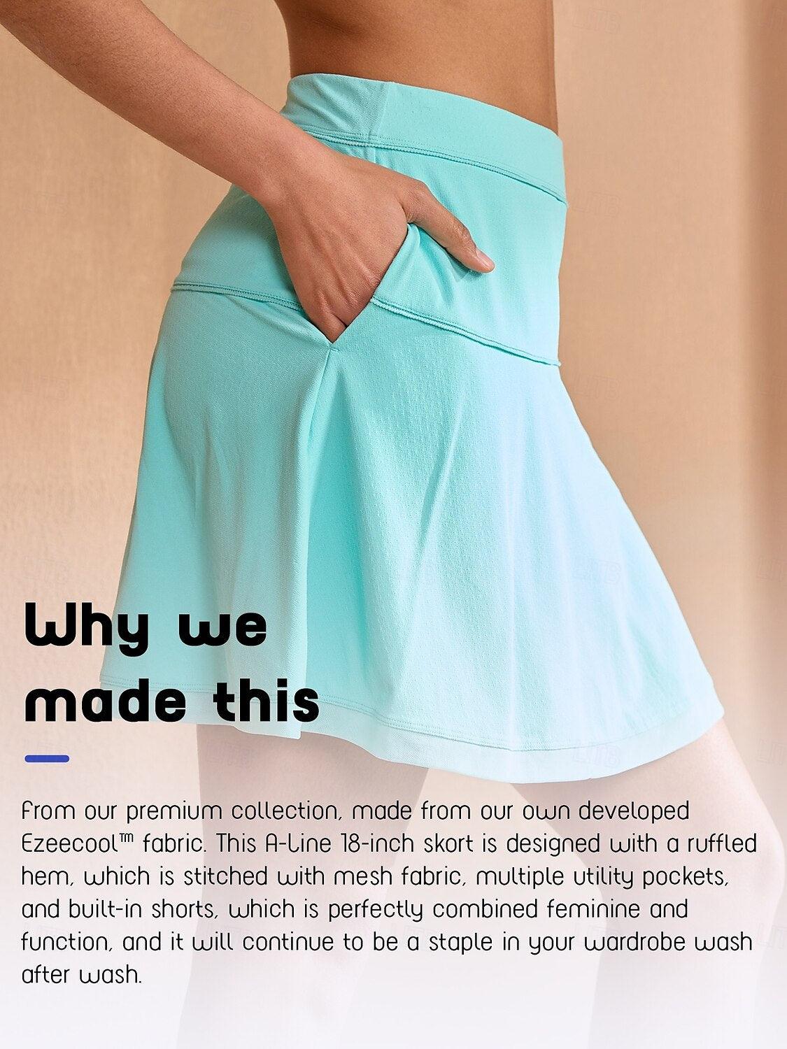 Premium 18.5 Inch A-Line Mesh Skort UPF50+