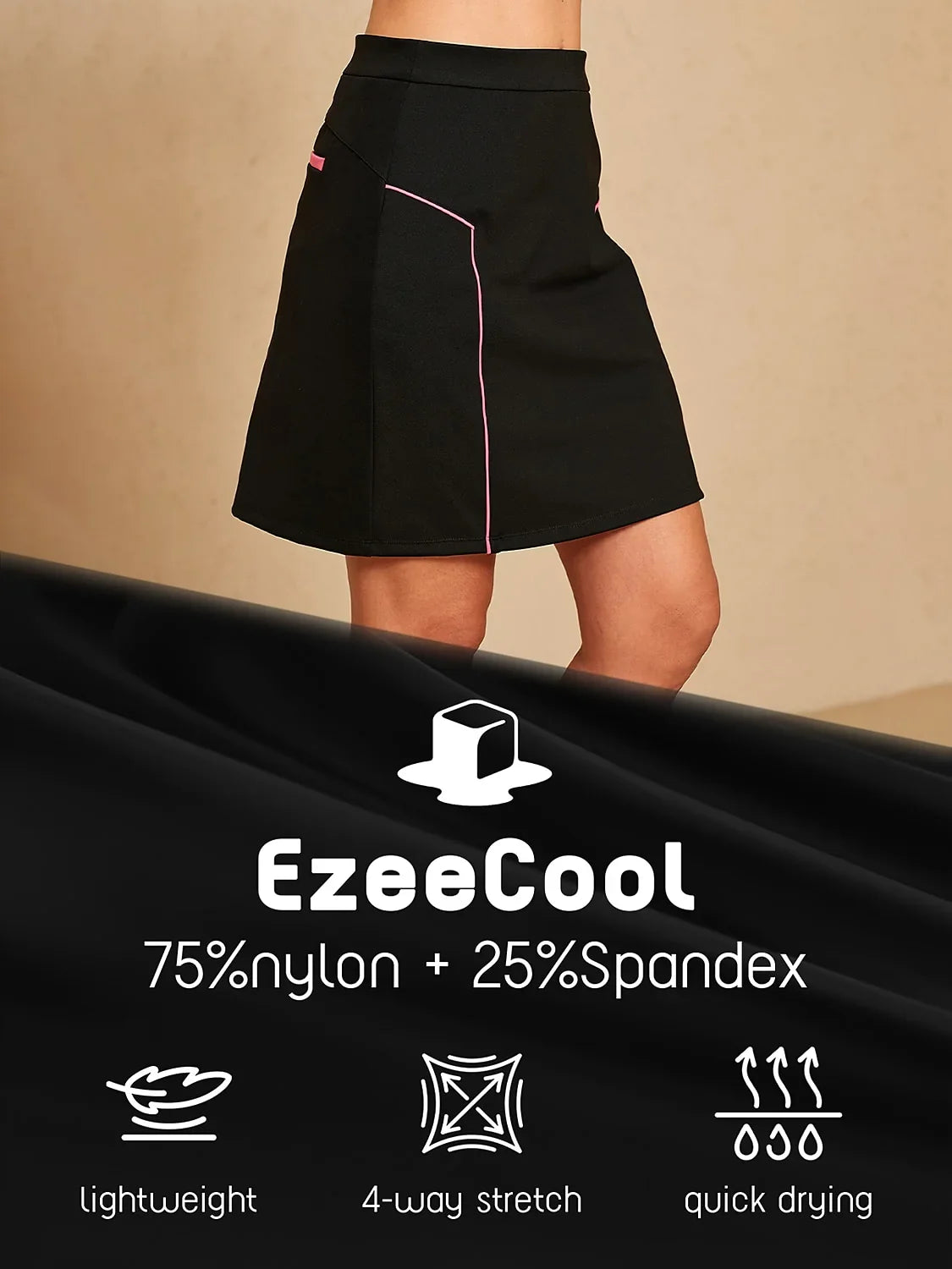 More Than Basic 19 Inch Trimmed Shift Skort