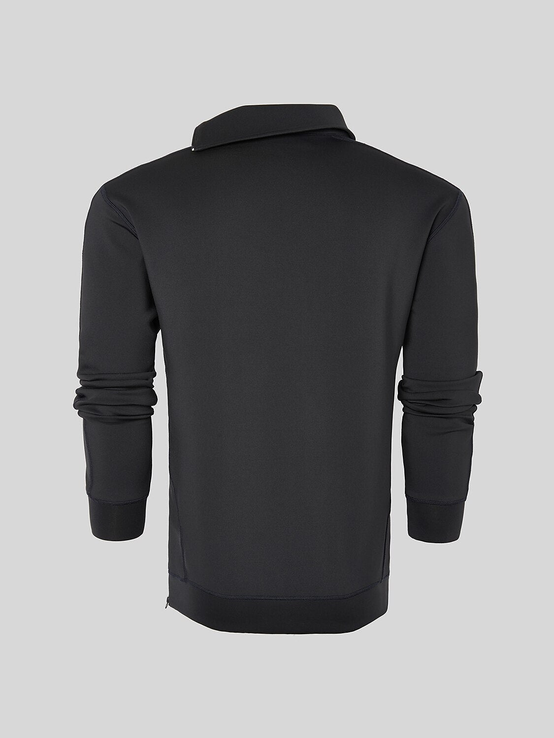 Basic Men's Irregular Zip Collar Long Sleeve Sweatshirt