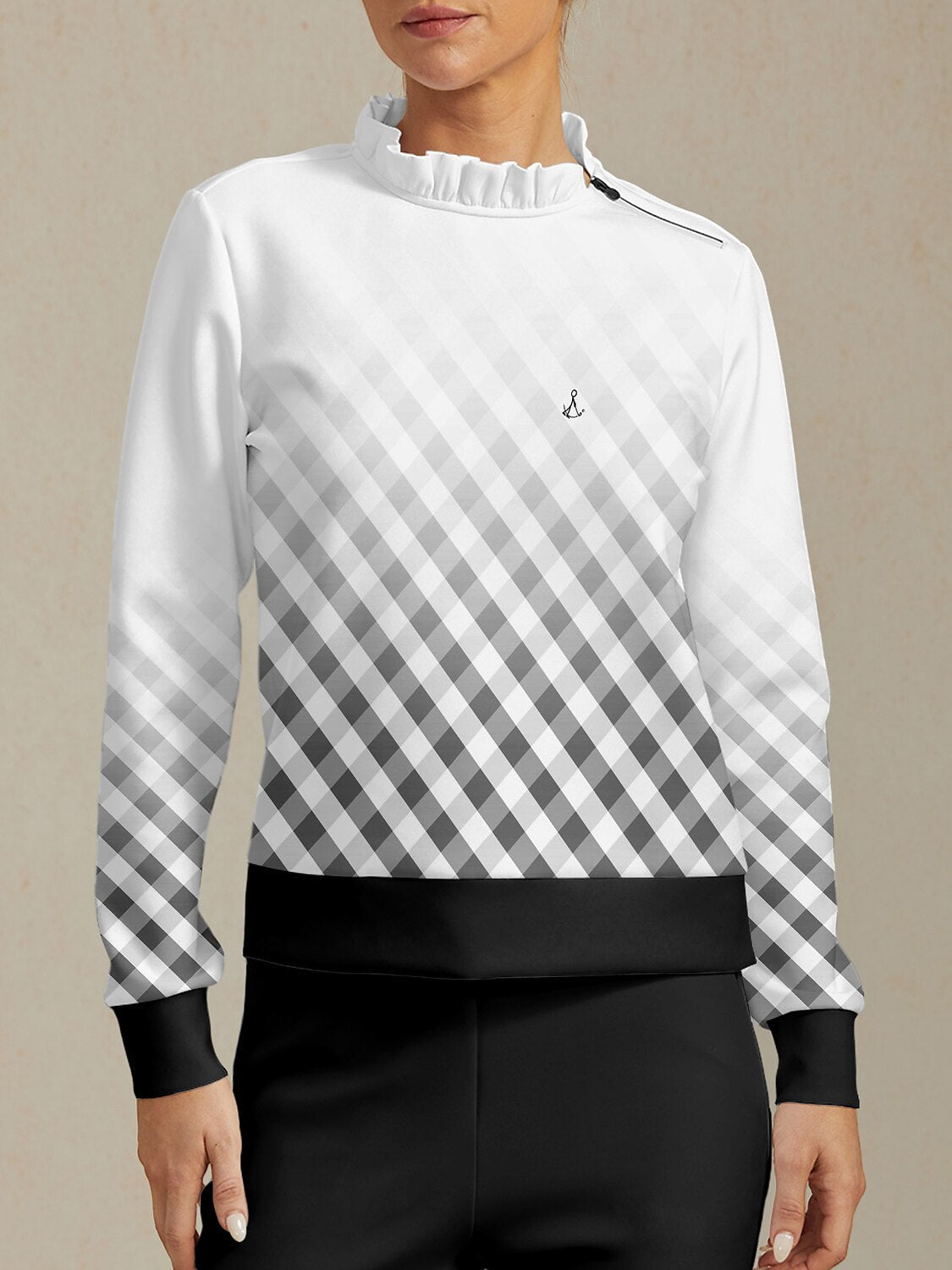 Hyper-prep Ruffle Collar Golf Sweatshirt