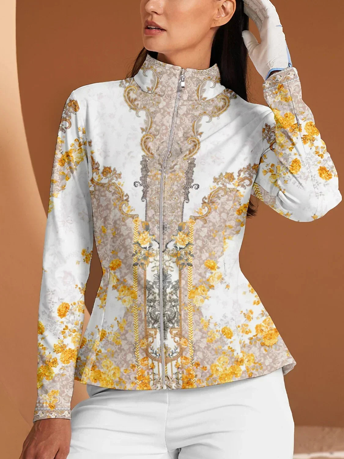 Botanical Energy Ruffle Golf Jacket Sun Protection