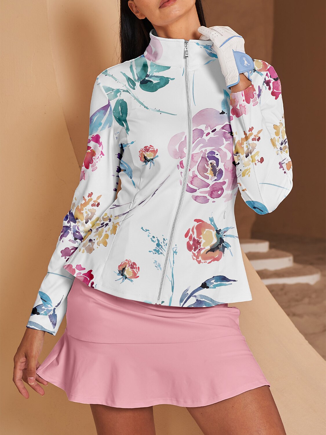 Inked Skins Ruffle Golf Jacket Sun Protection