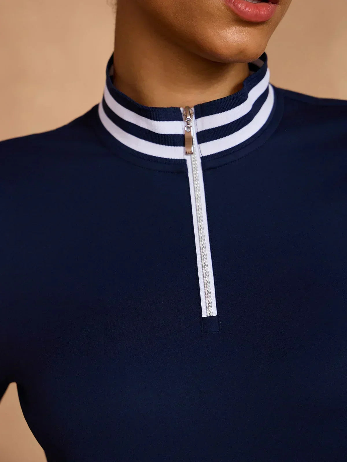 Navycore Long Sleeve Golf Shirt Quarterzip UPF50+