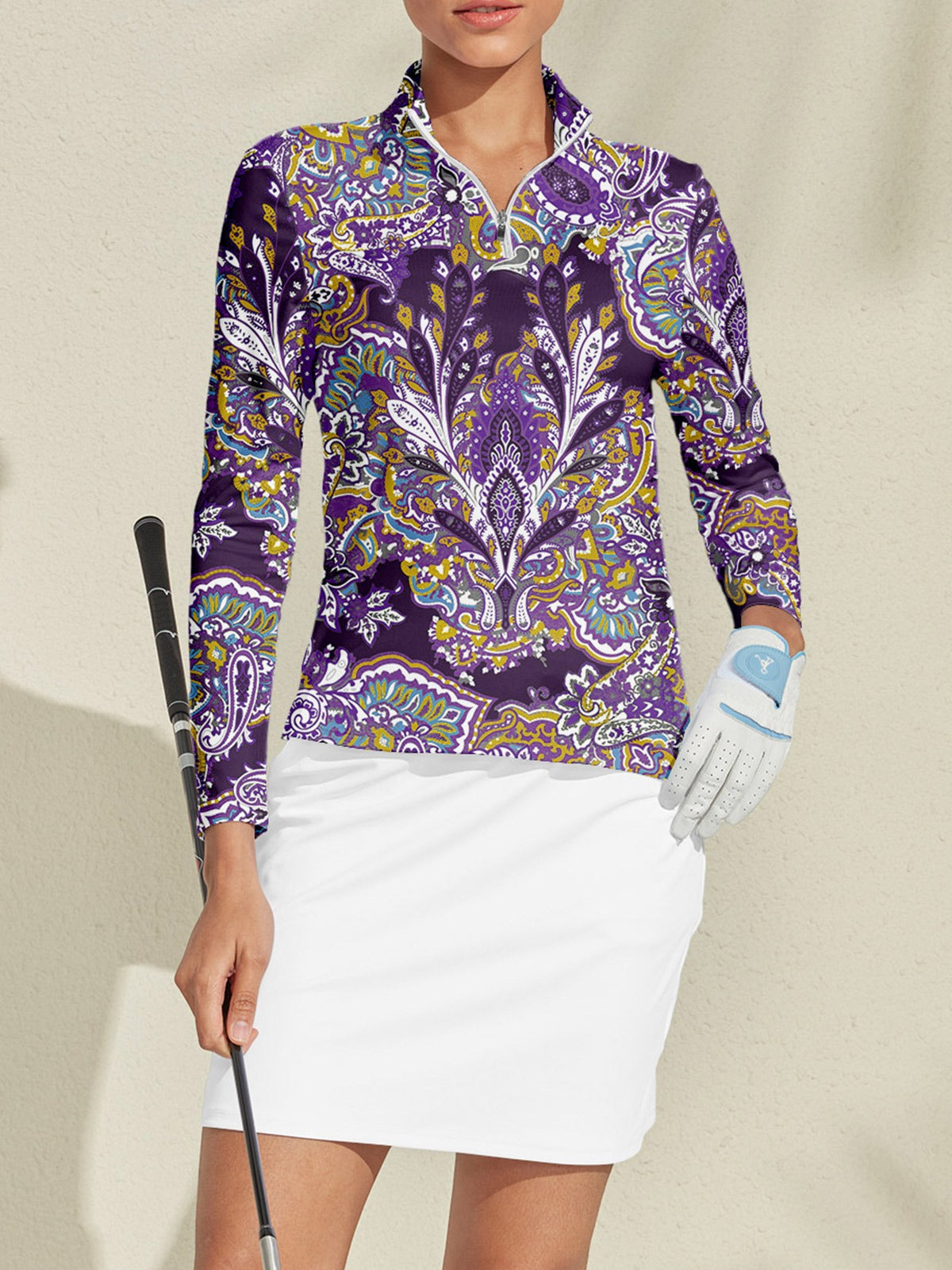 Pretty Feminine Golf Shirt Quarterzip UPF50+