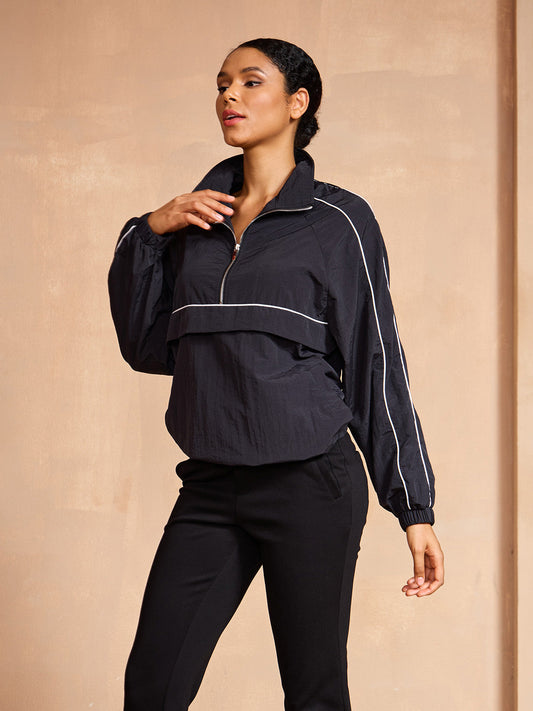 More Than Basic Long Sleeve Trimmed Pocket Sweatshirt