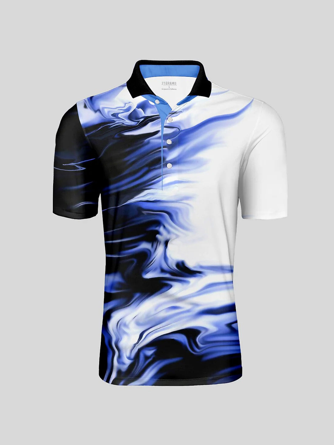 Inked Skins Men's Ribbed Collar Polo Top UPF50+