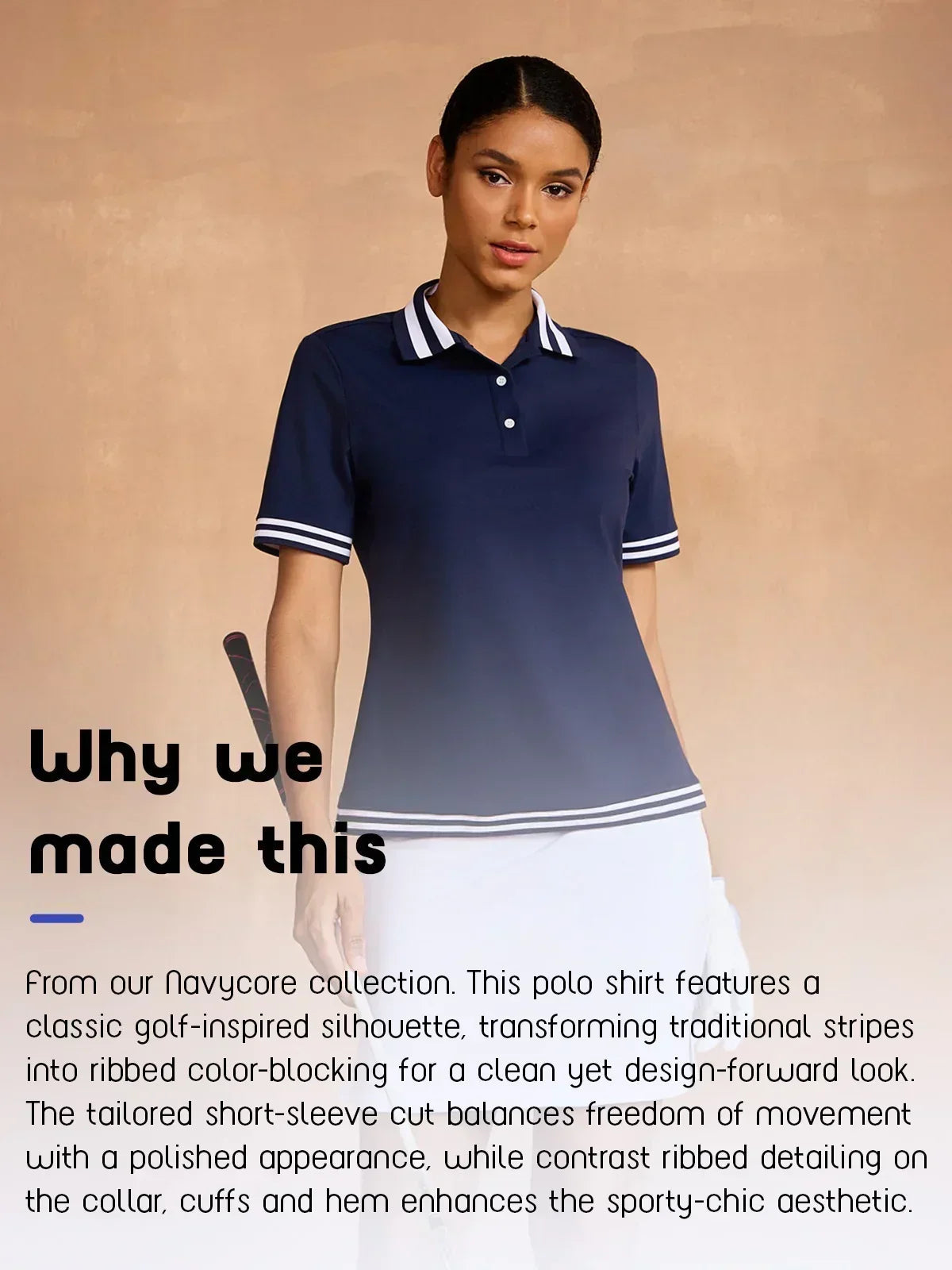 Navycore Short Sleeve Polo Top UPF50+