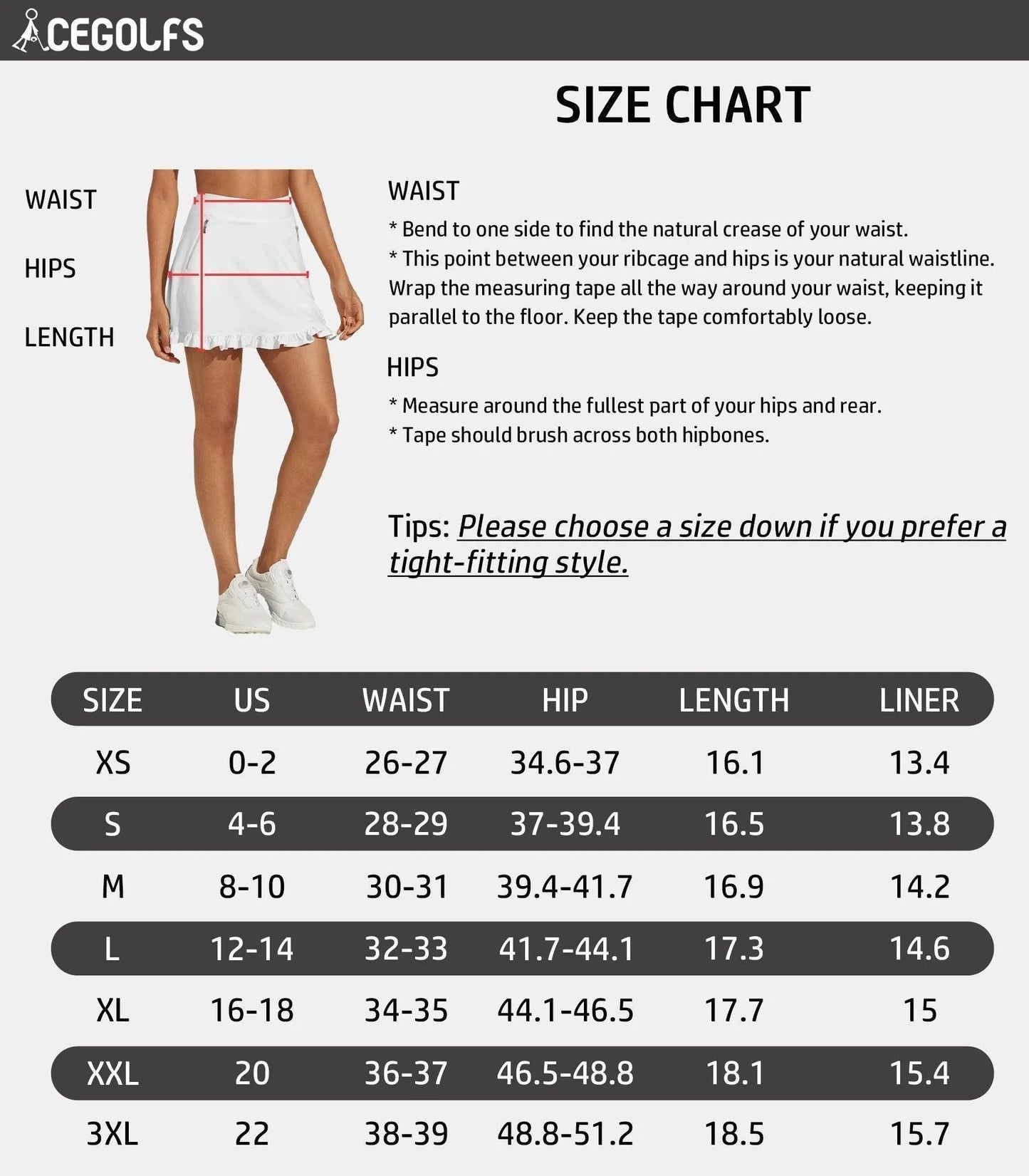 More Than Basic 17 Inch High Waist Ruffle Skort UPF50+