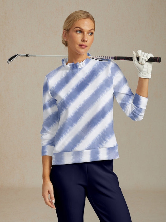 Inked Skins Ruffle Collar Golf Sweatshirt