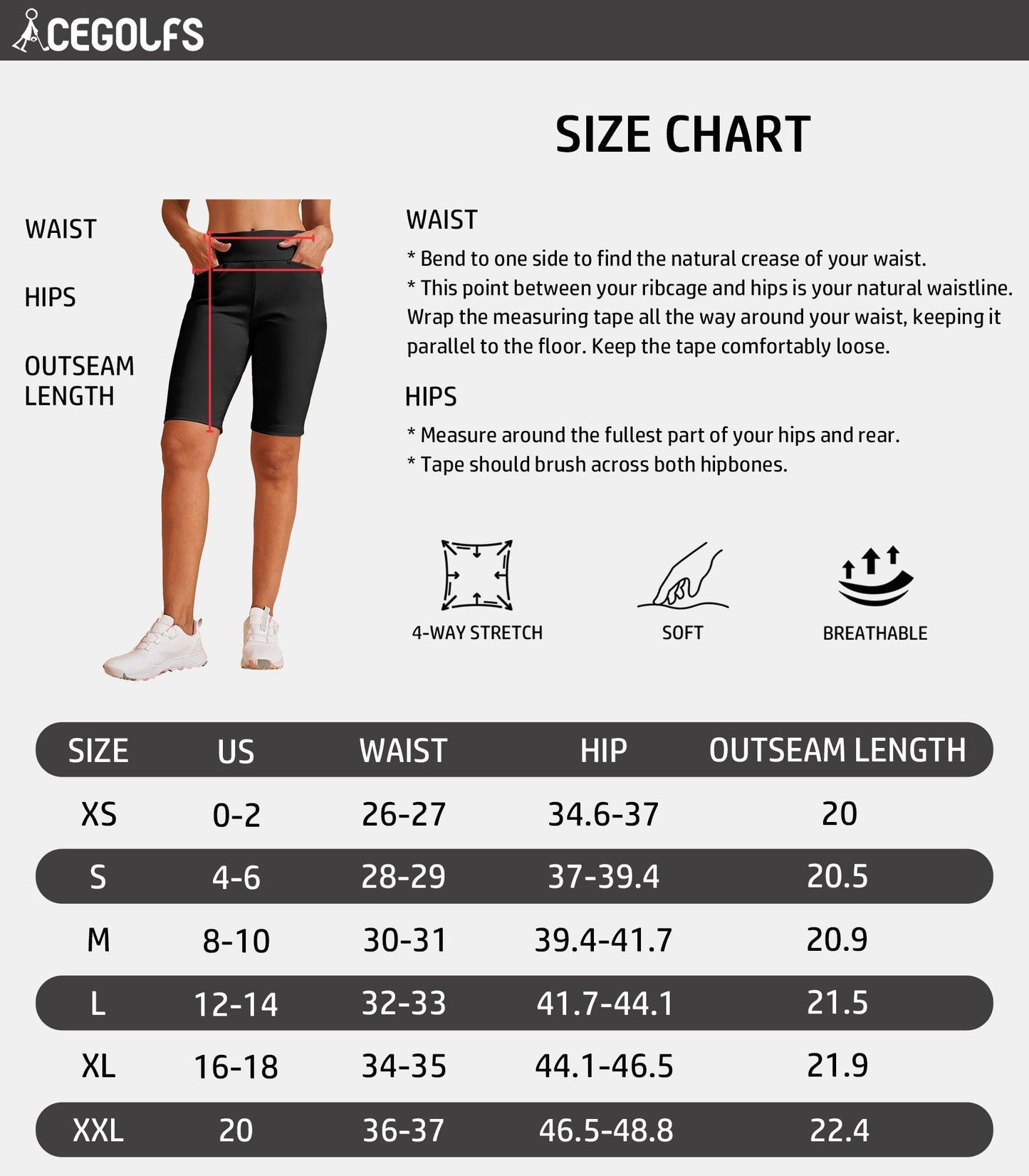 EAGLE 21 Inch Performance Stretch Shorts