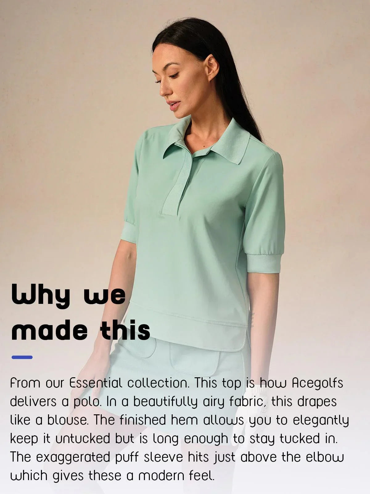 Crisp Couture Short Sleeve Polo Top UPF50+