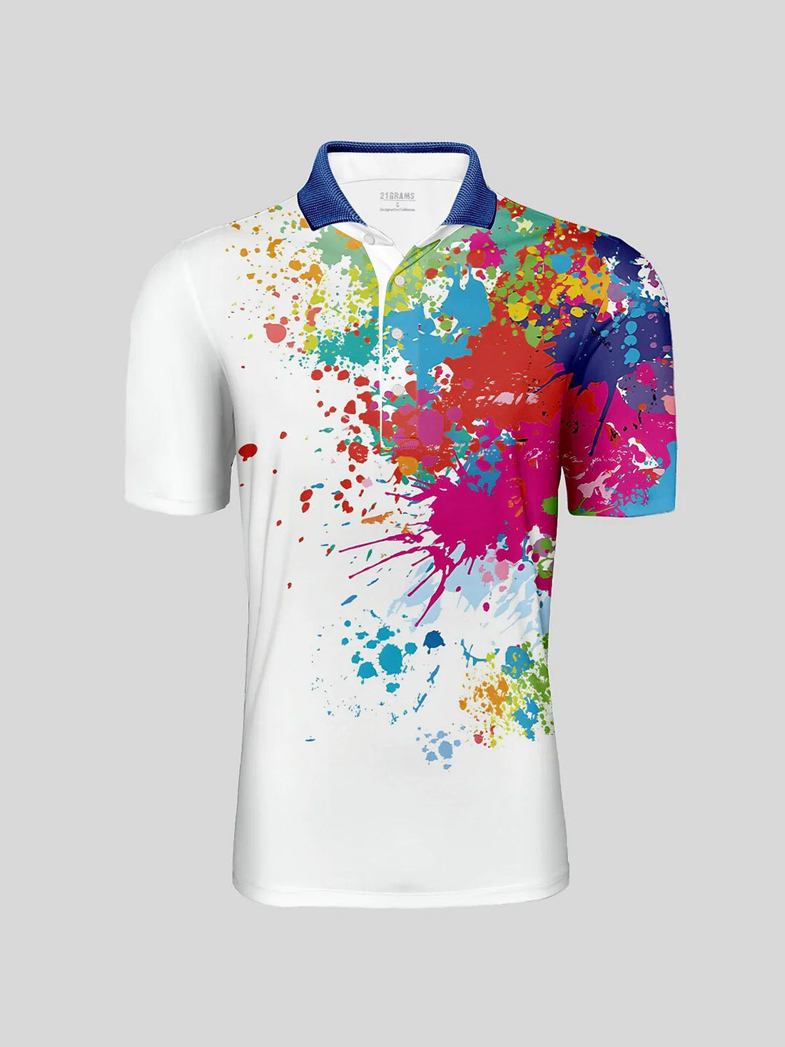 Inked Skins Men's Ribbed Collar Polo Top UPF50+