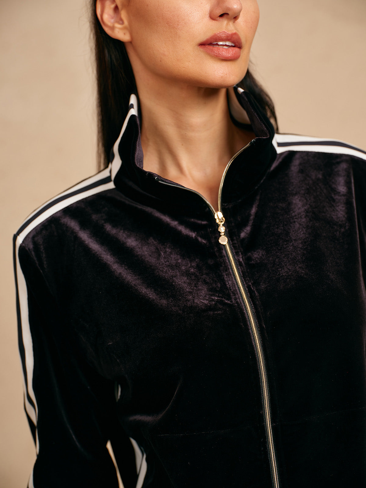 UltraSoft Velvet Long Sleeve Full Zip Jacket