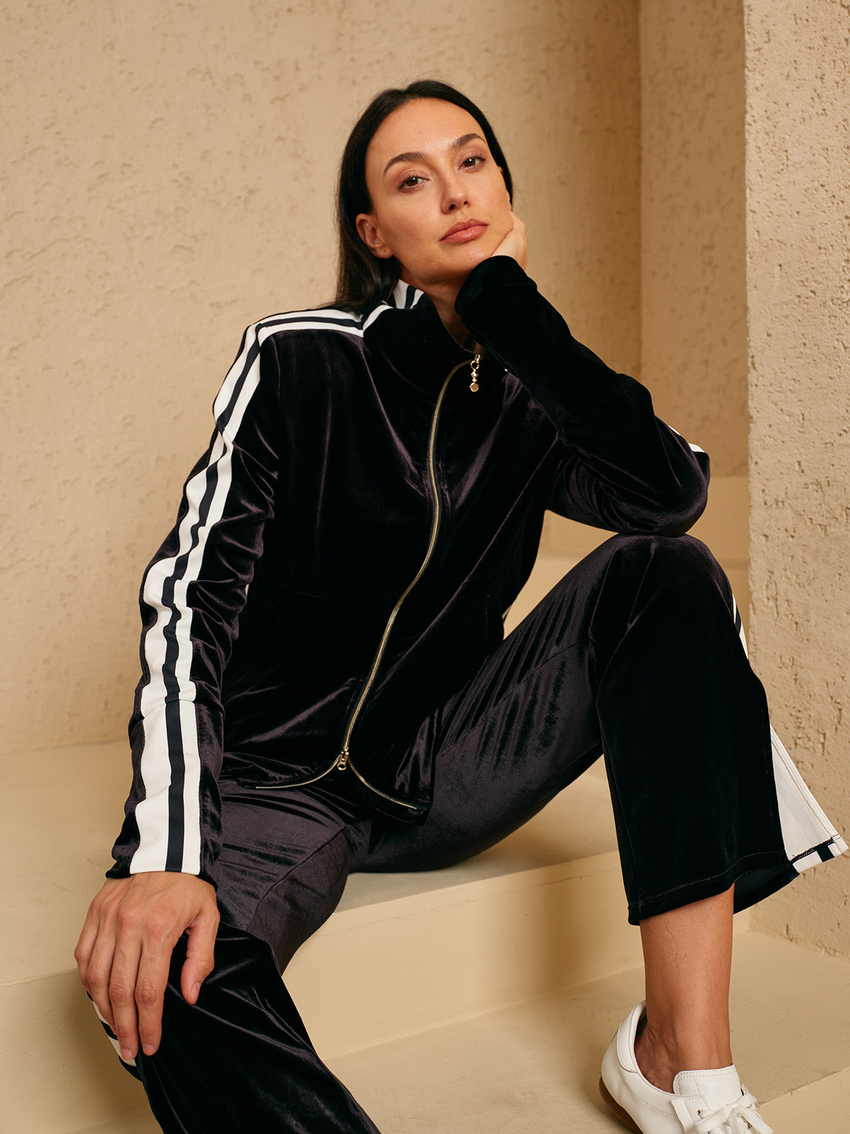 UltraSoft Velvet Long Sleeve Full Zip Jacket