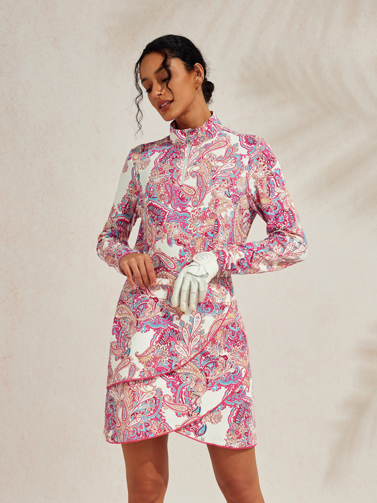 Premium Long Sleeve Mock Neck Quarterzip UPF50+