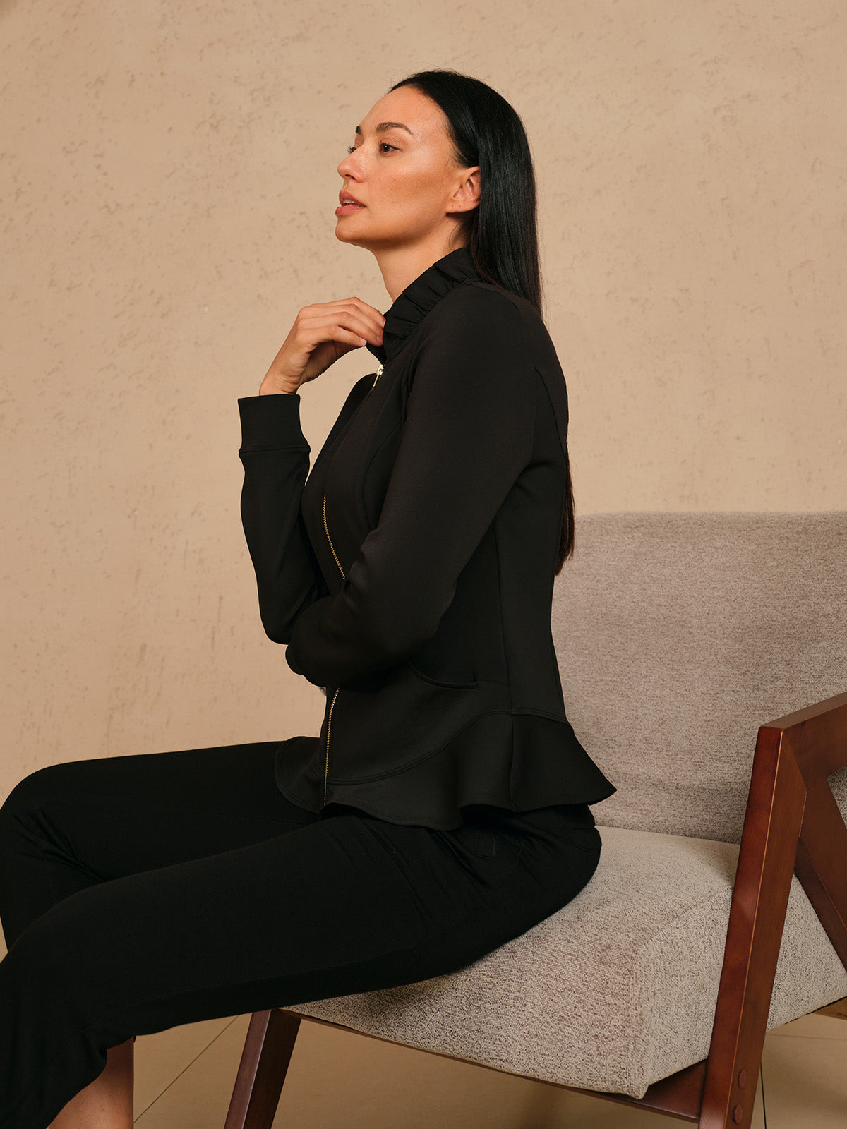 More Than Basic Ruffle Golf Jacket