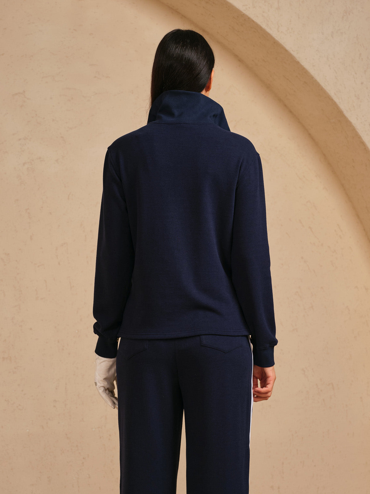 UltraSoft Velour Long Sleeve Side Zipper Sweatshirt