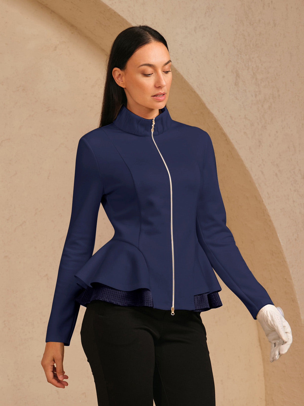 More Than Basic Ruffle Golf Jacket