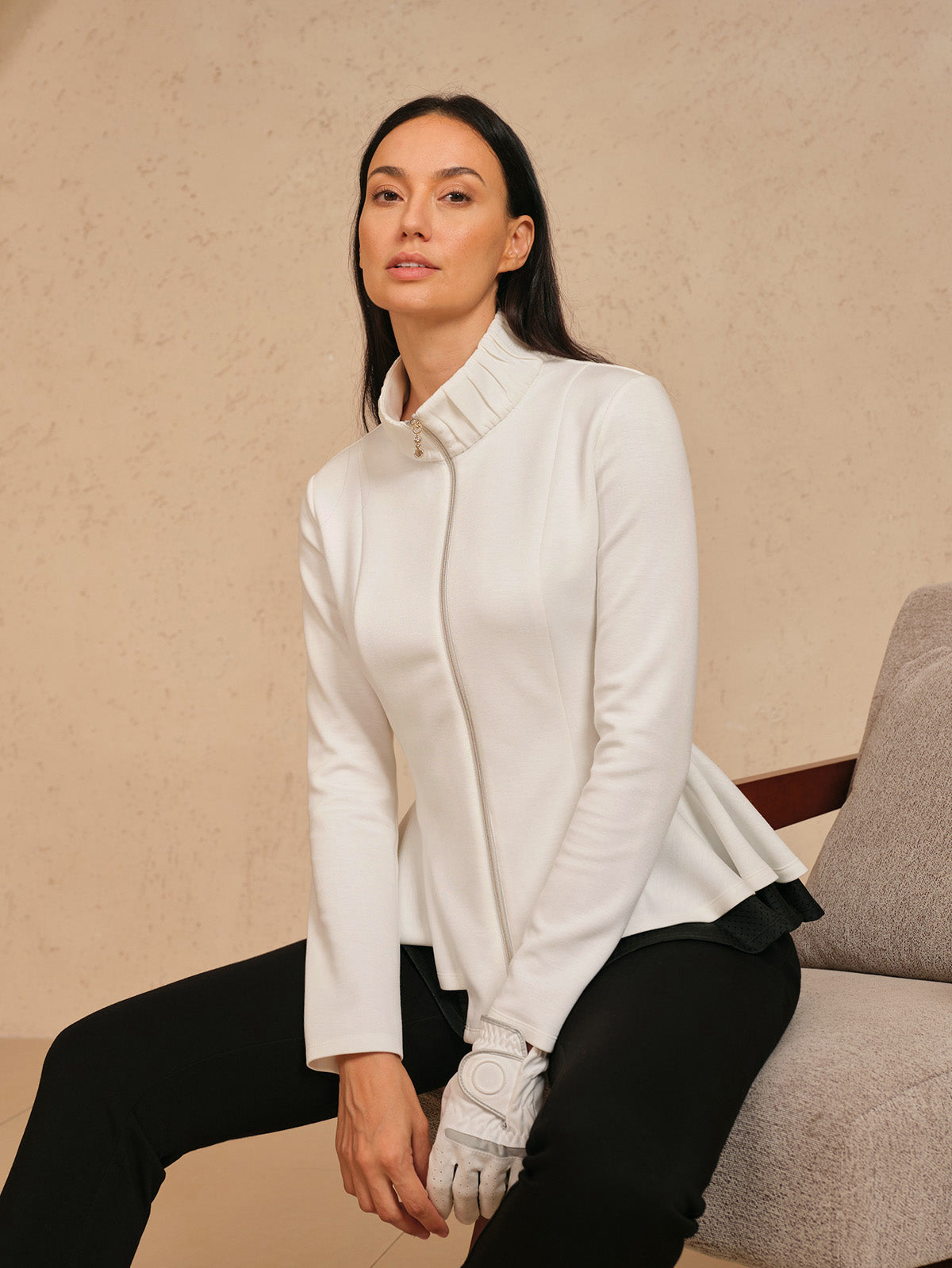 More Than Basic Ruffle Golf Jacket