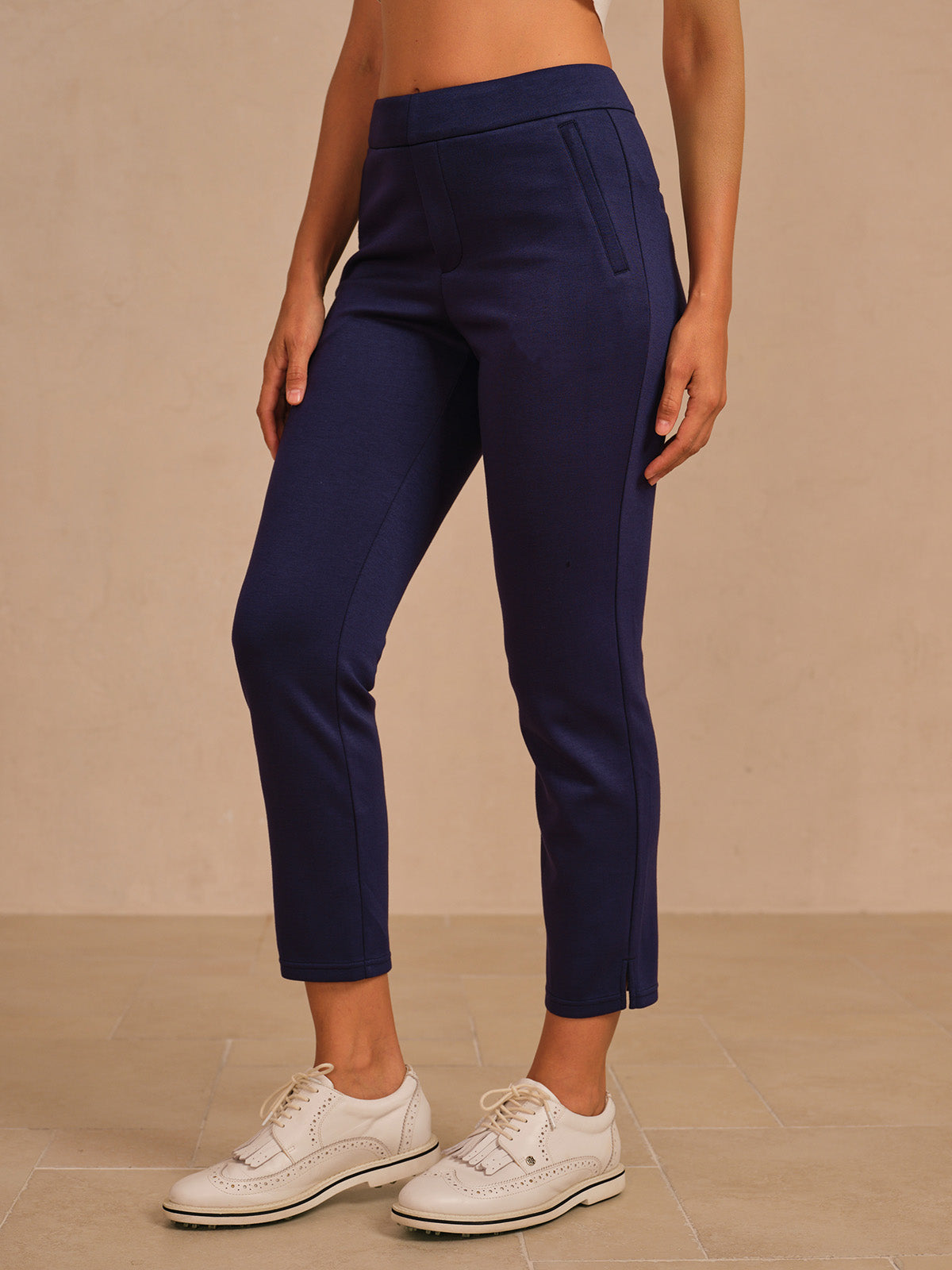 More Than Basic Stretch Zipper Pocket Ankle Pants
