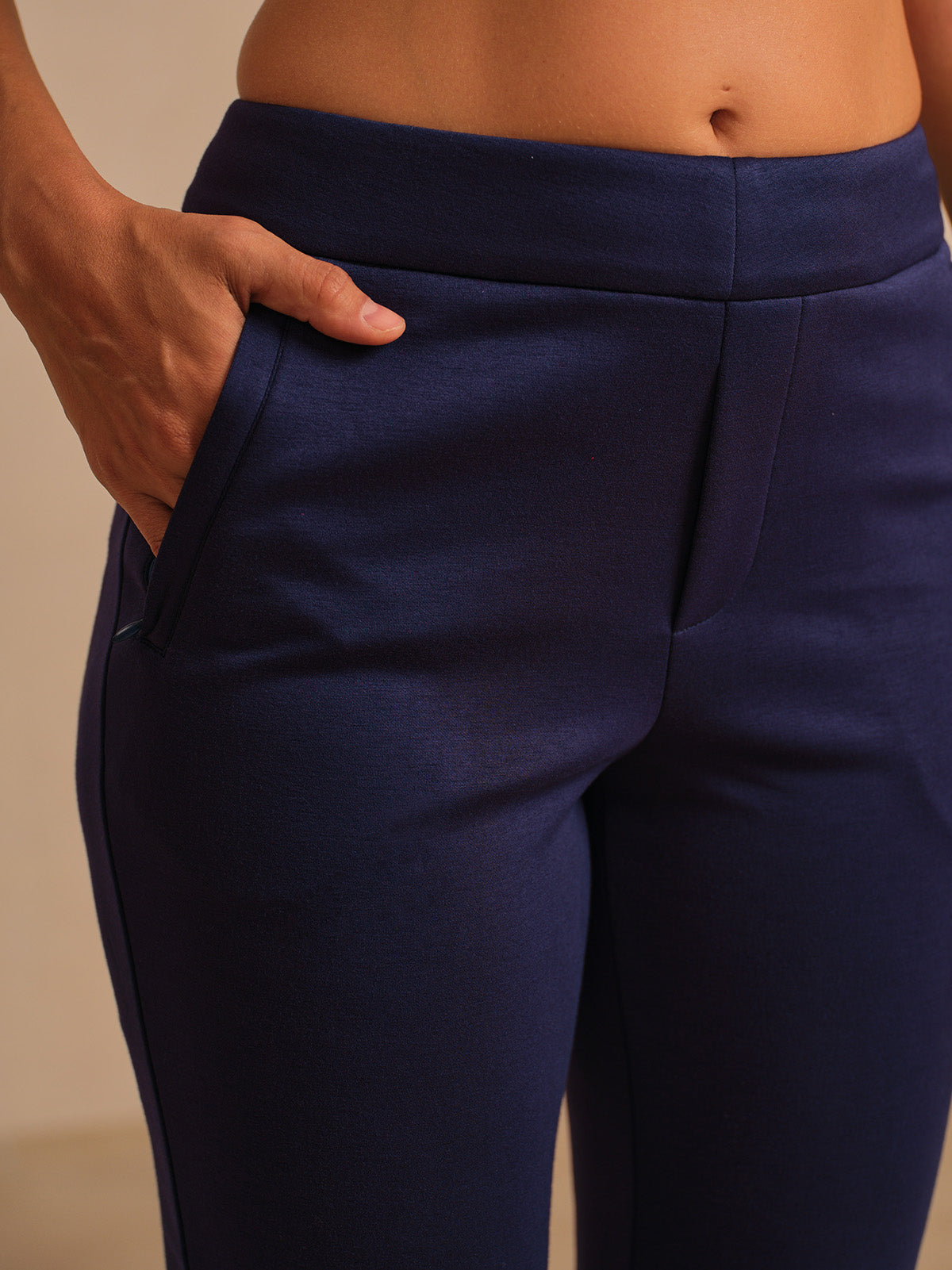 More Than Basic Stretch Zipper Pocket Ankle Pants