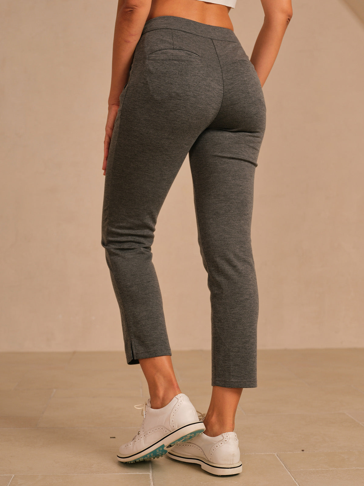 More Than Basic Stretch Zipper Pocket Ankle Pants