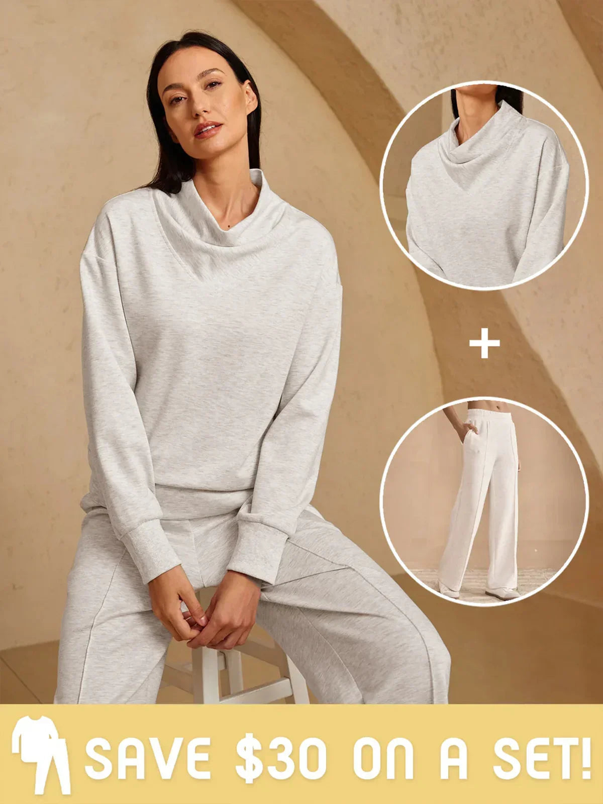 UltraSoft Long Sleeve Cowl Neck Sweatshirt