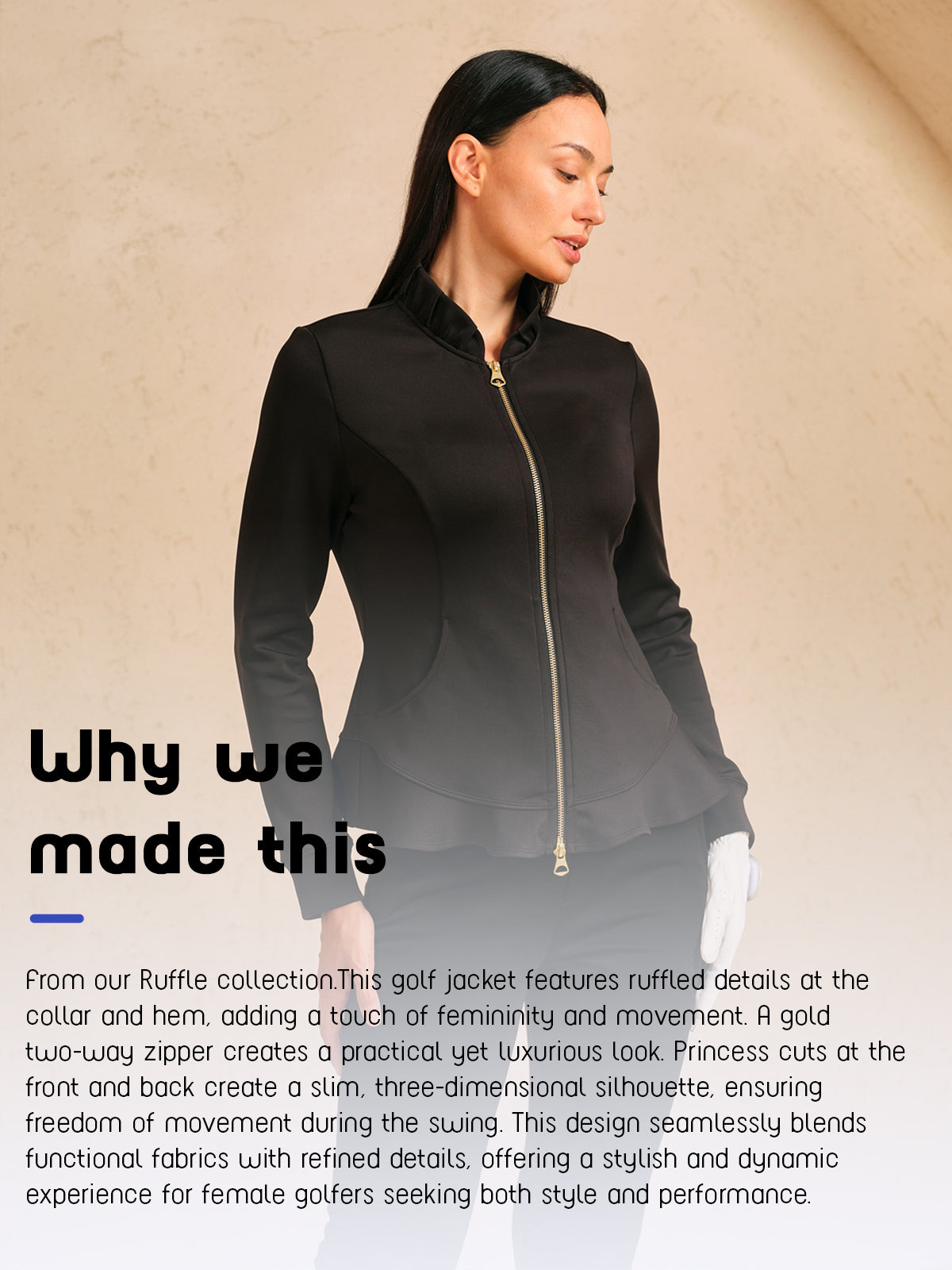 More Than Basic Ruffle Golf Jacket