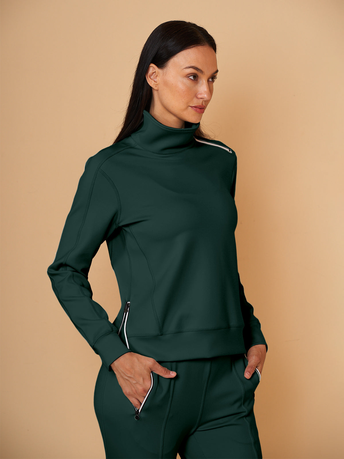 More Than Basic Irregular Collar Golf Sweatshirt
