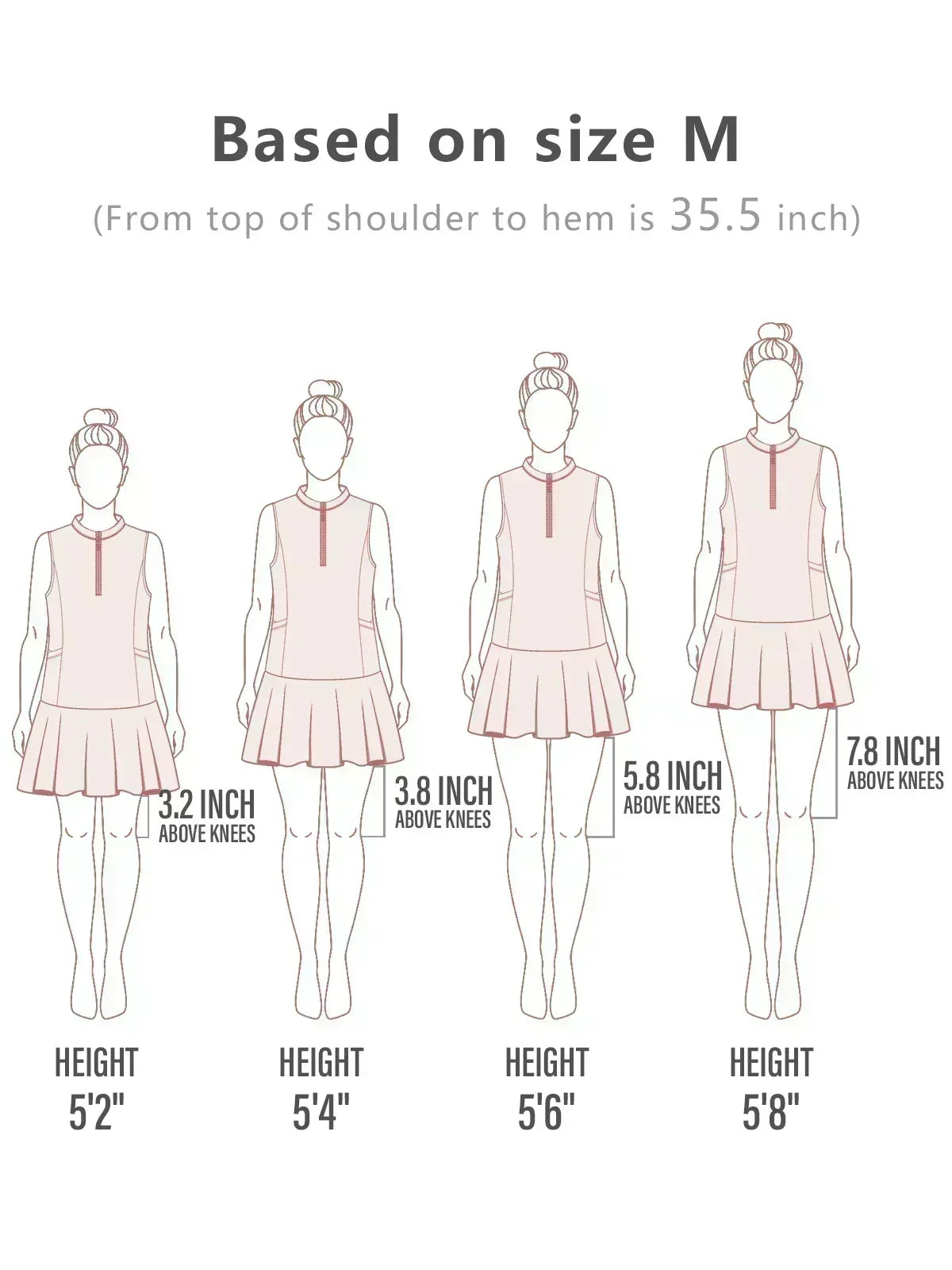 Hyper-prep Ruffle 35.5 Inch Dress For Golf Pickleball & Tennis