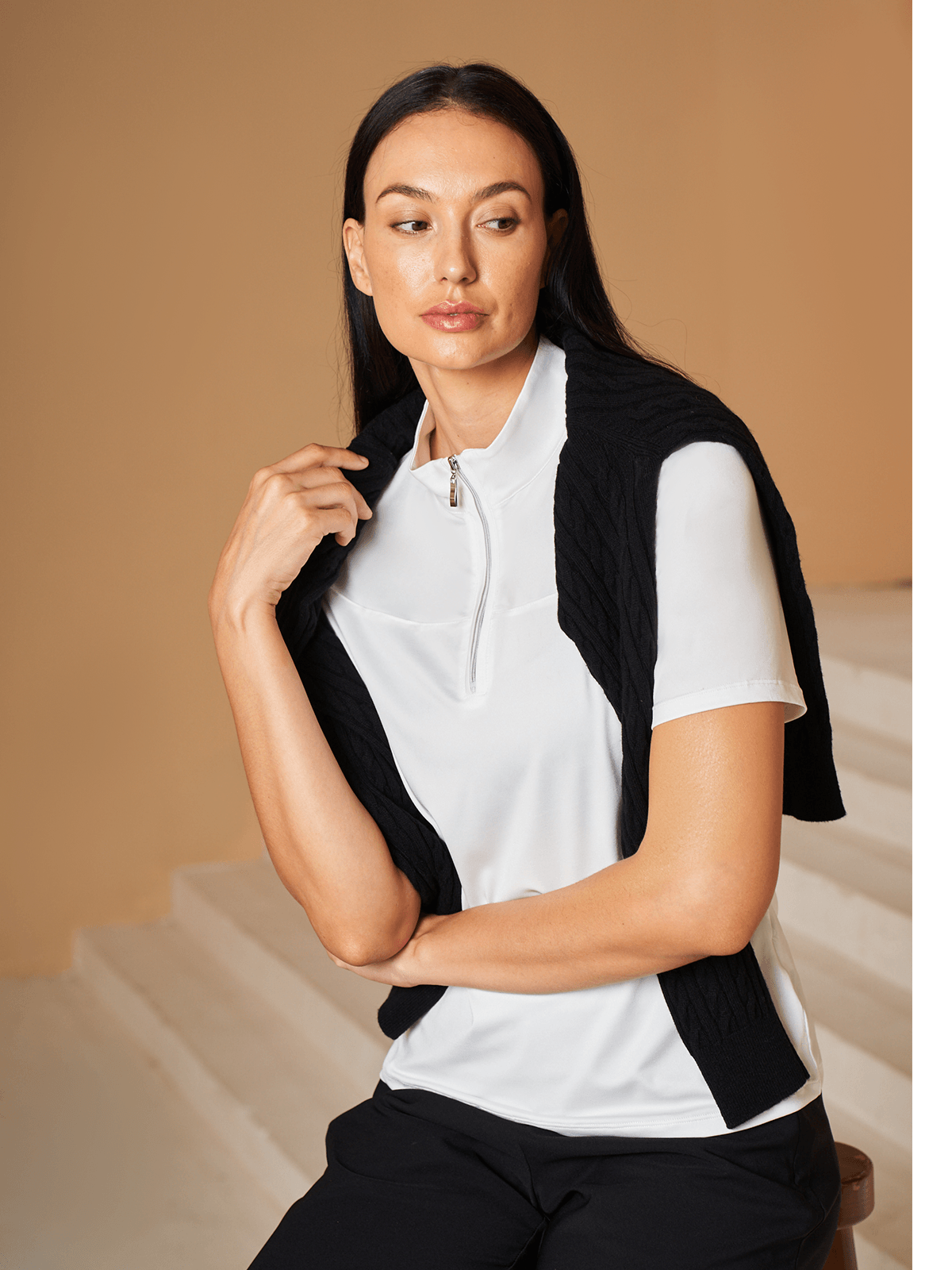 More Than Basic Golf Shirt Quarterzip UPF50+