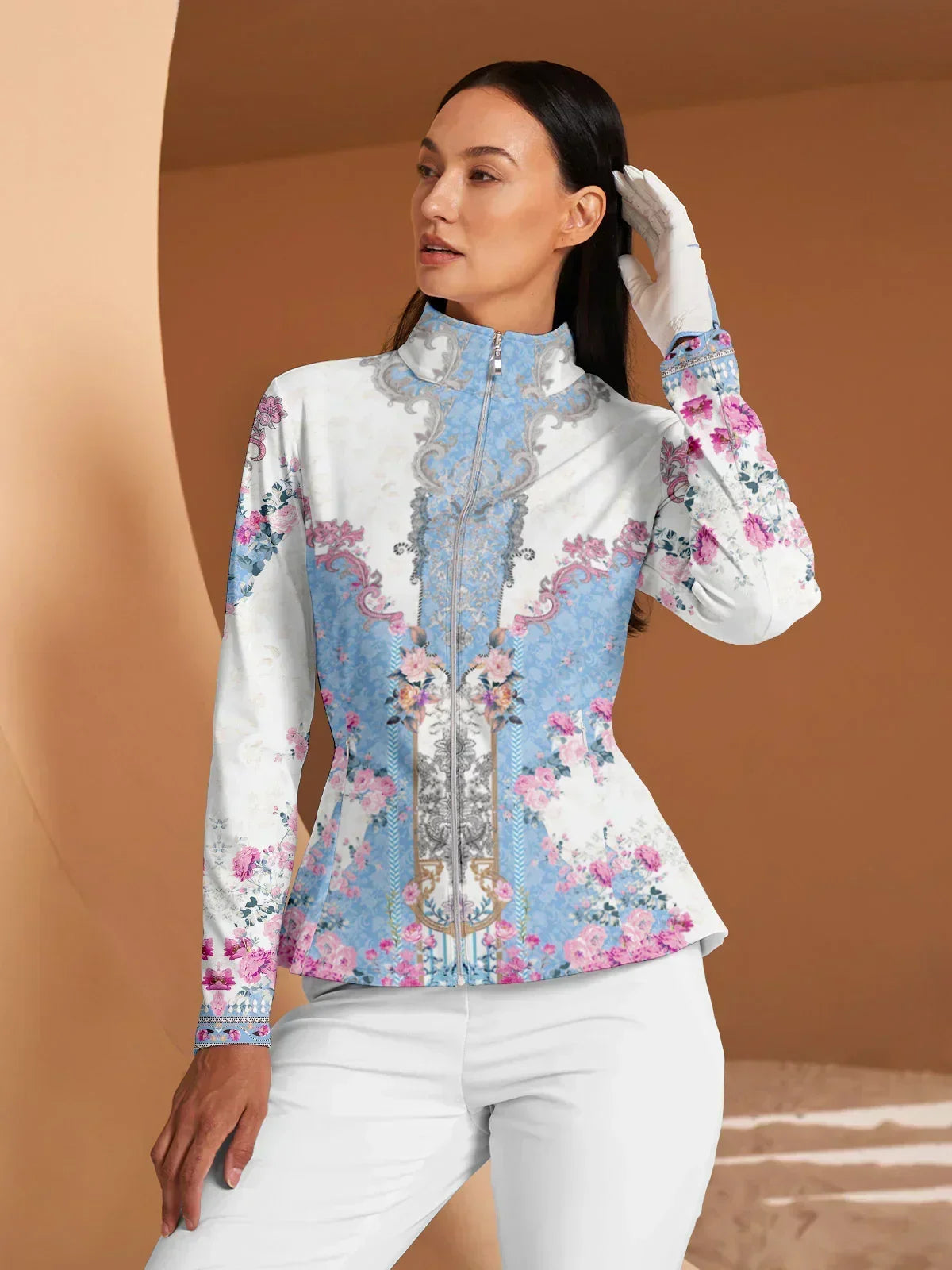 Botanical Energy Ruffle Golf Jacket Sun Protection