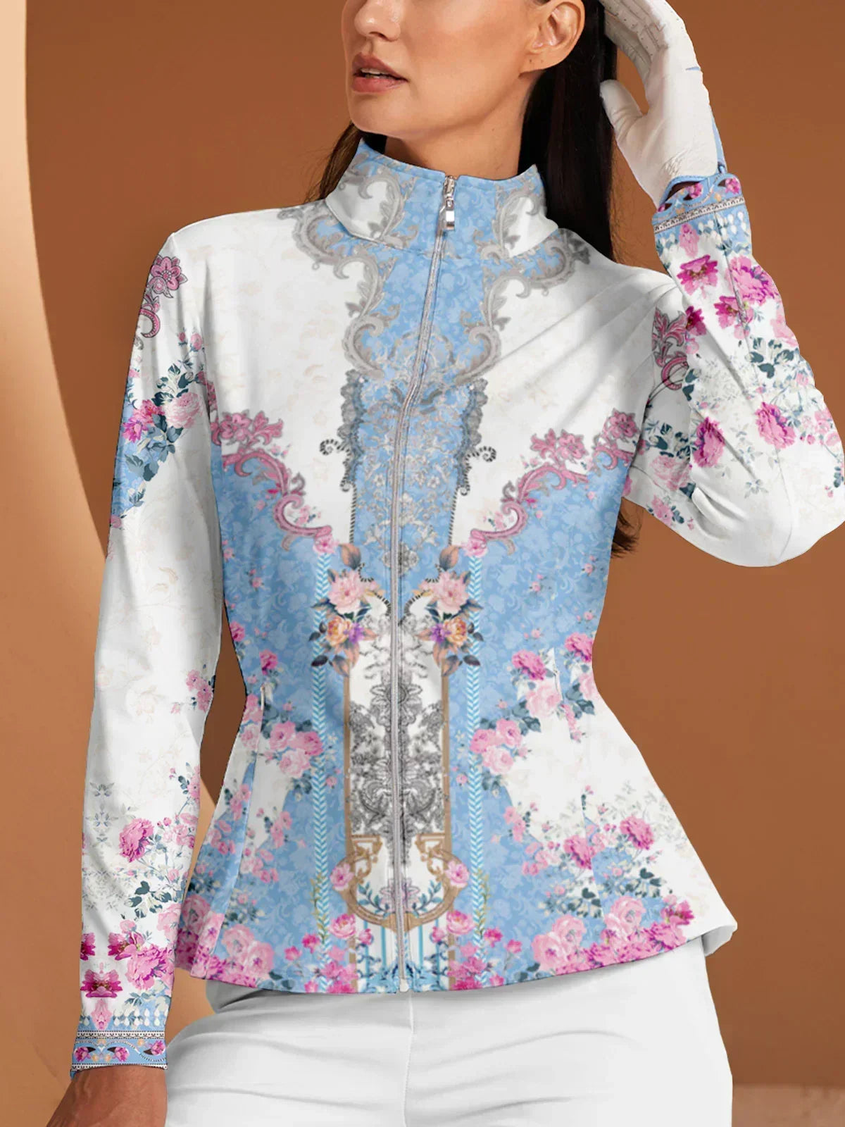 Botanical Energy Ruffle Golf Jacket Sun Protection