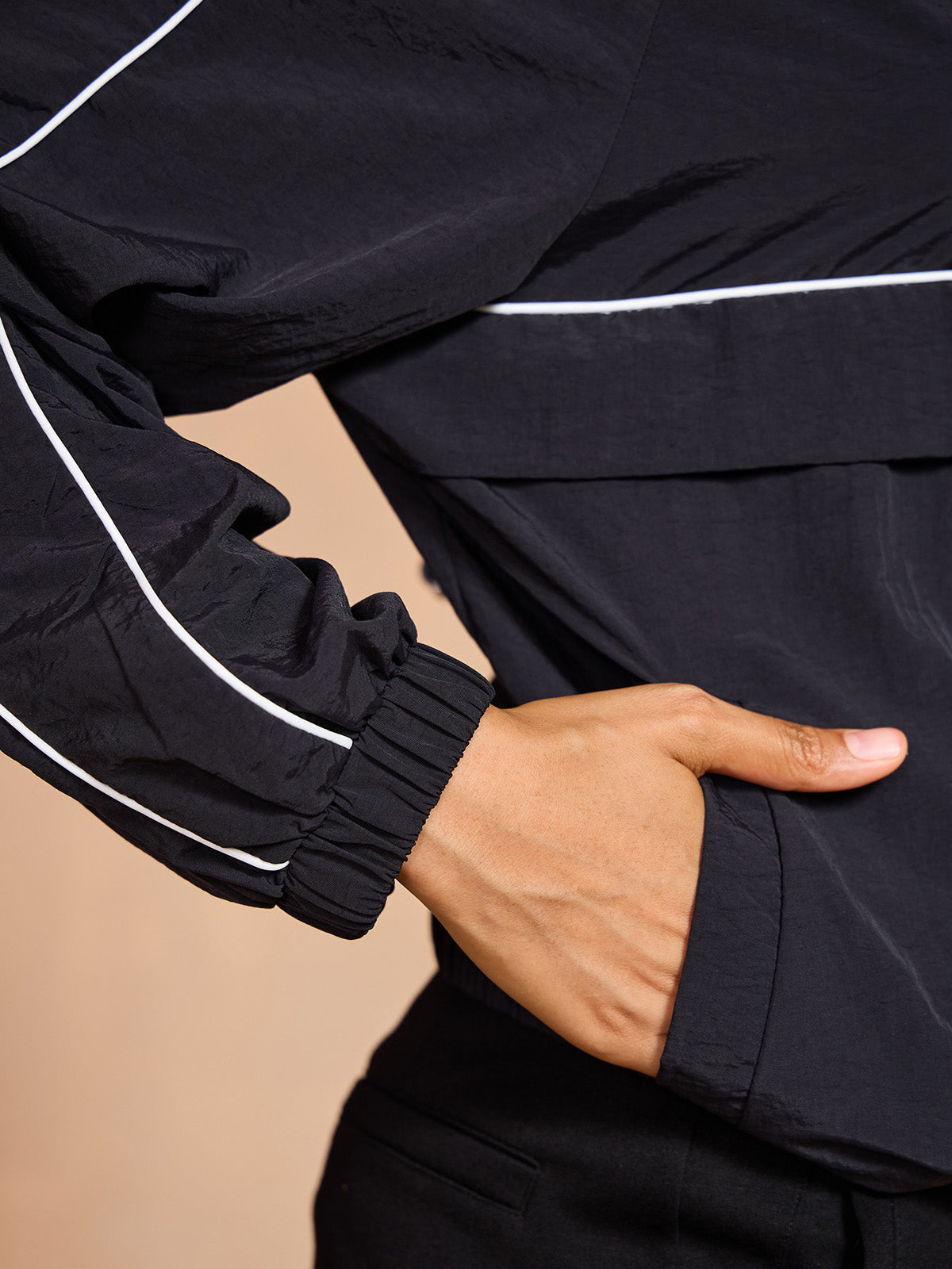 More Than Basic Long Sleeve Trimmed Pocket Sweatshirt