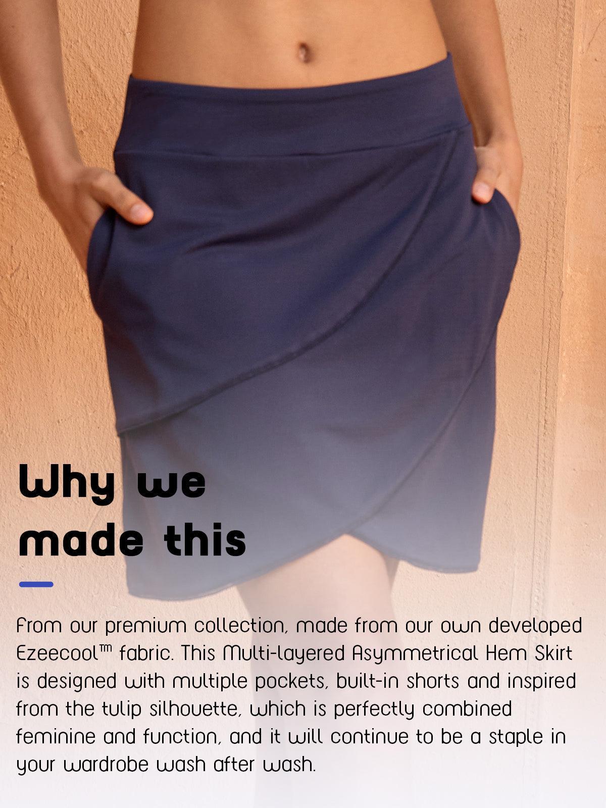 Premium 18.5 Inch Asymmetrical Skort UPF50+