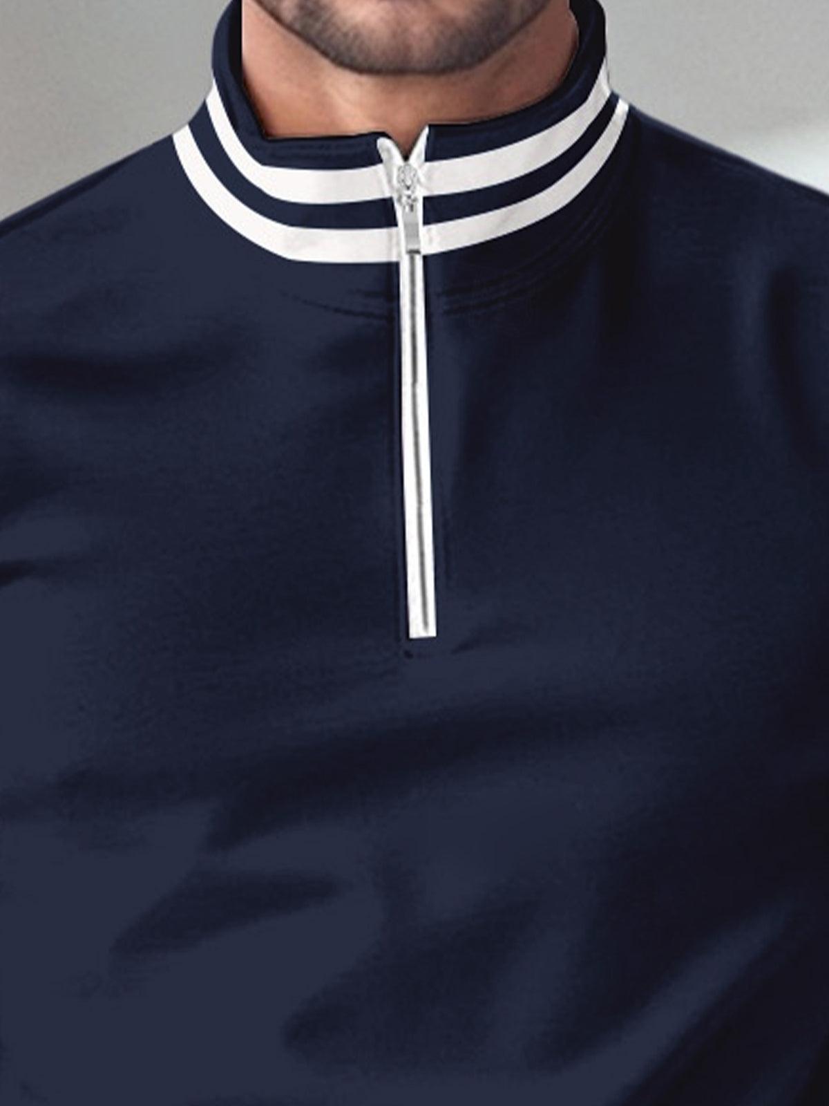 Playful Nautical Men's Golf Shirt Quarterzip UPF50+