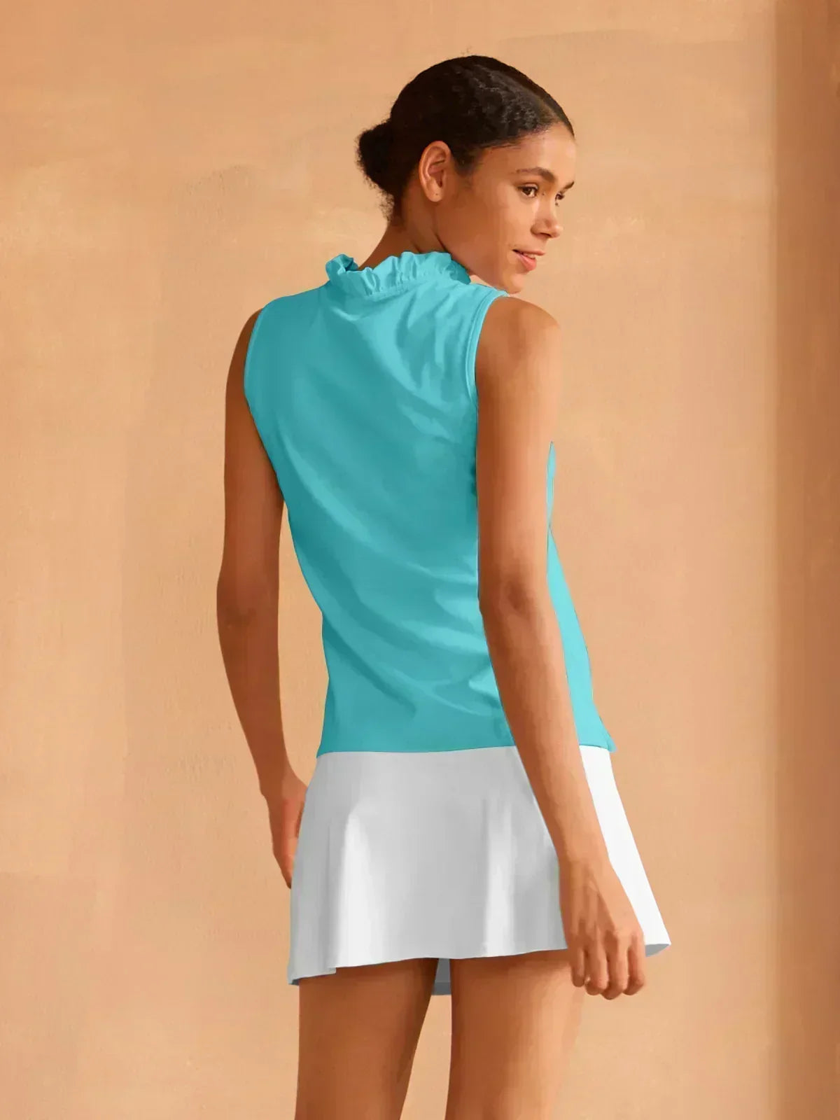 More Than Basic Ruffle V-Neck Tank Top UPF50+