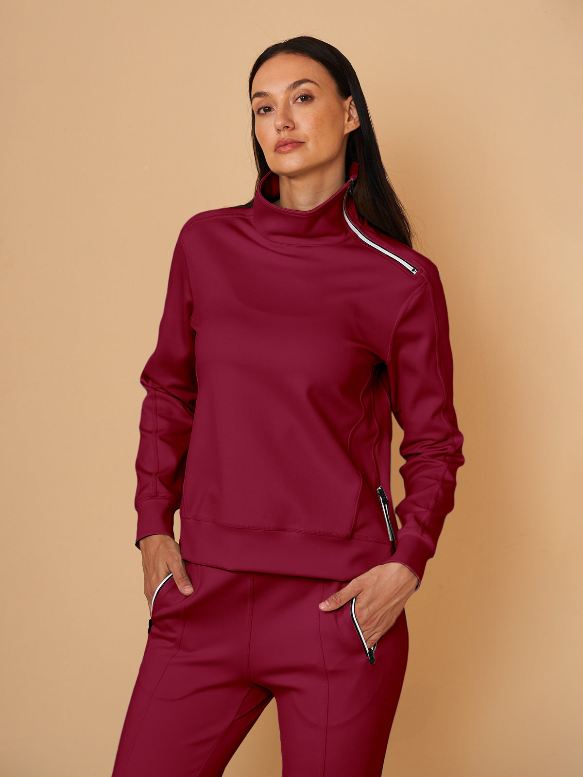 More Than Basic Irregular Collar Golf Sweatshirt