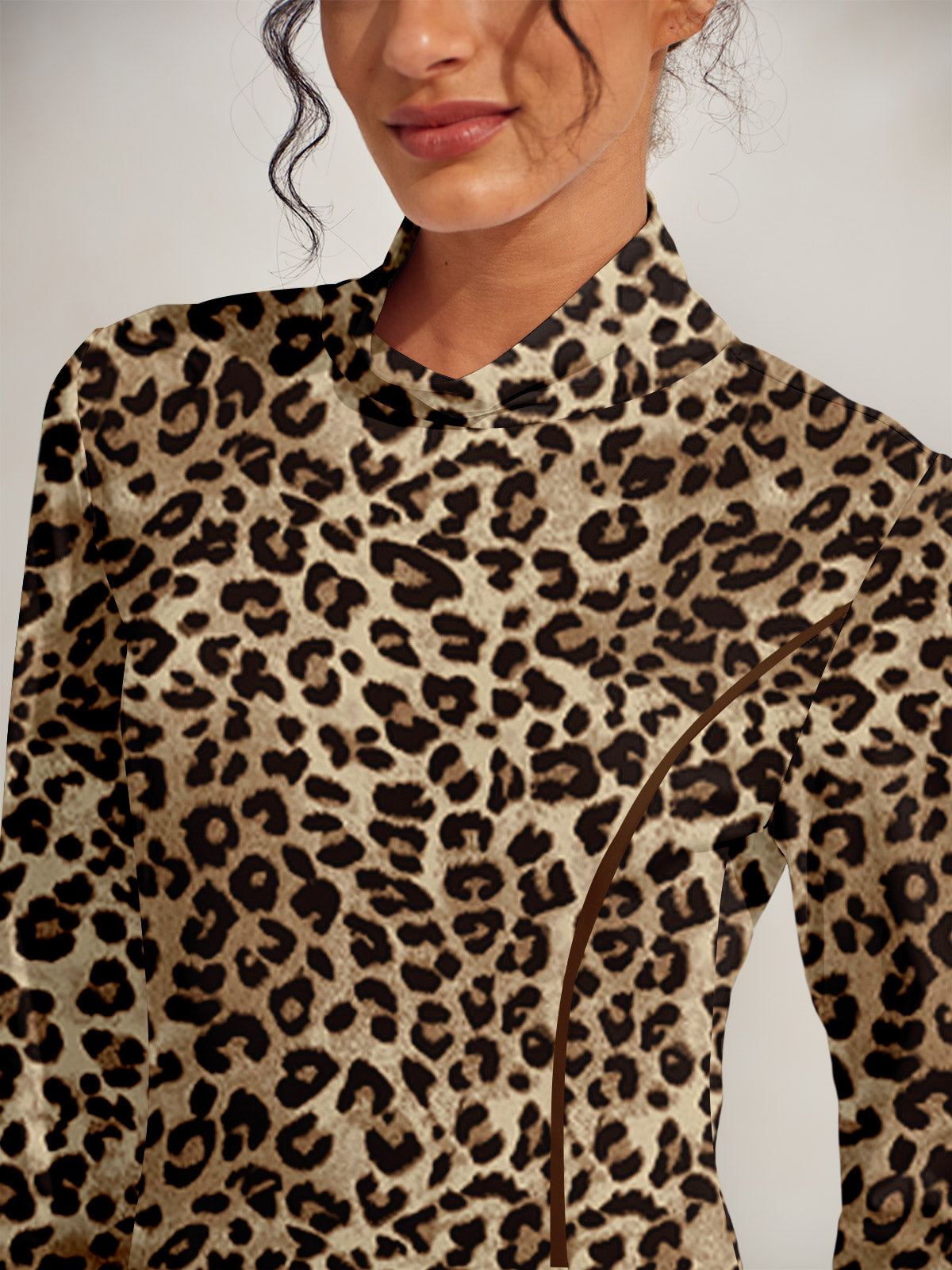 Wildlife Party Long Sleeve Ruffle 36.5 Inch Dress