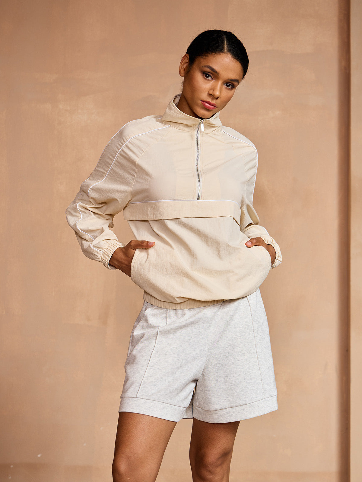 More Than Basic Long Sleeve Trimmed Pocket Sweatshirt