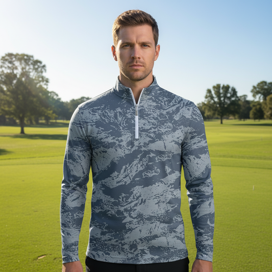 Inked Skins Men's Golf Shirt Quarterzip UPF50+
