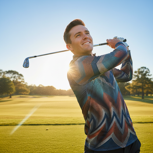 Air Brush Men's Golf Shirt Quarterzip UPF50+