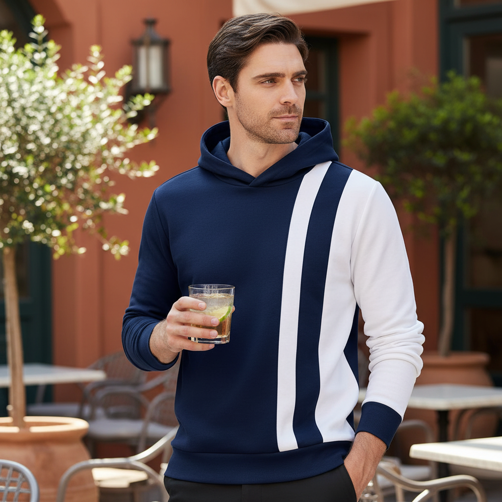 Playful Nautical Men's Golf Hooded Sweatshirt