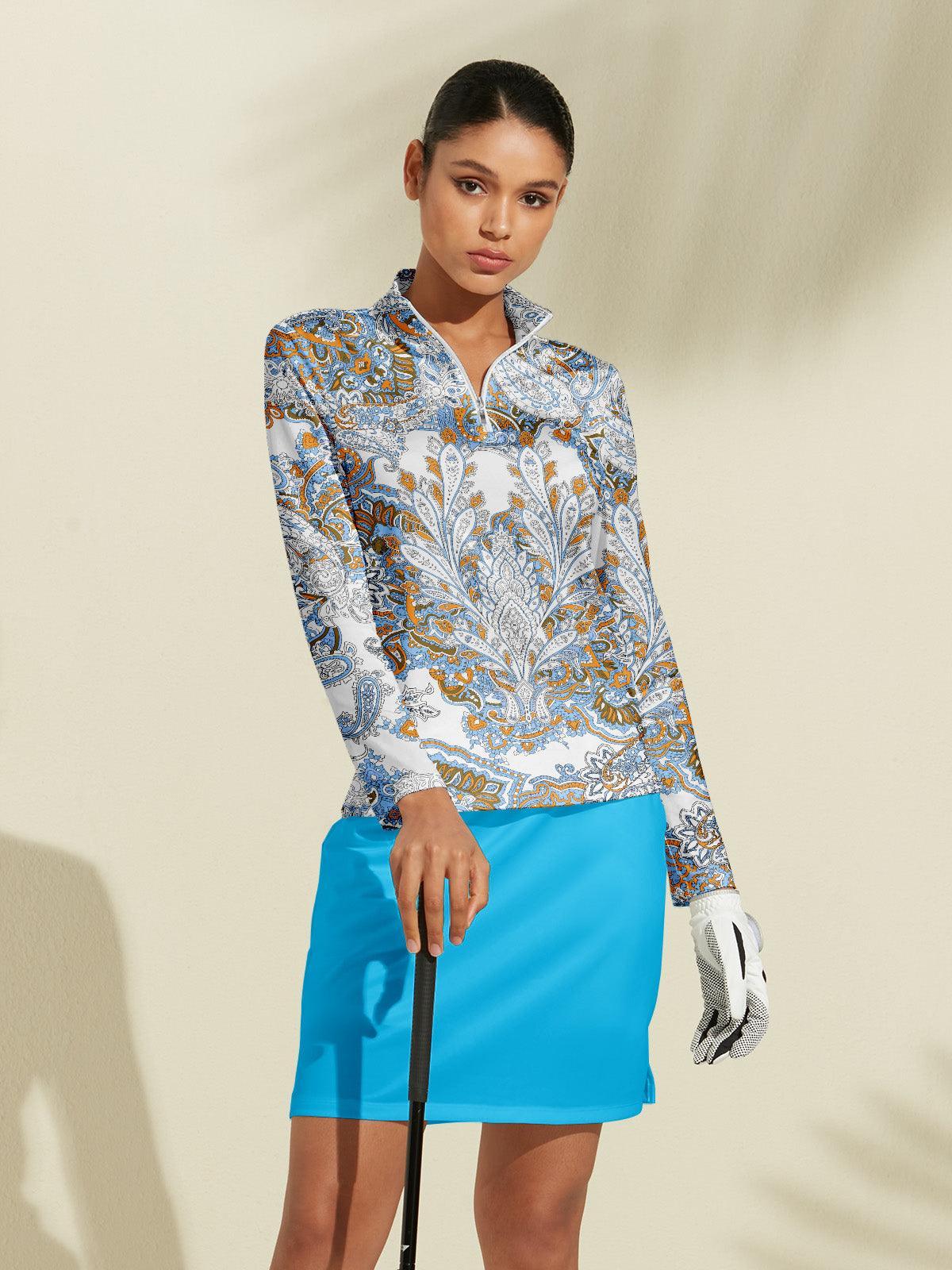 Pretty Feminine Golf Shirt Quarterzip UPF50+