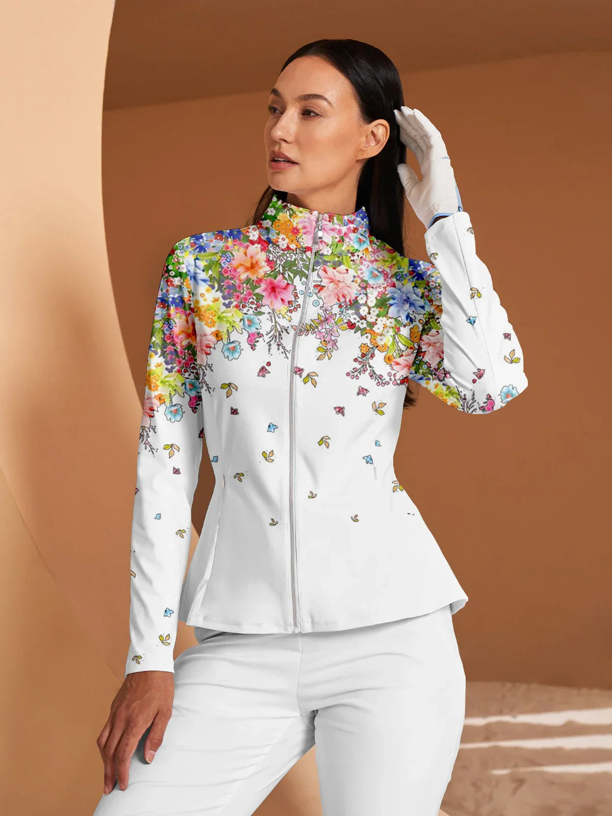 Botanical Energy Ruffle Golf Jacket Sun Protection
