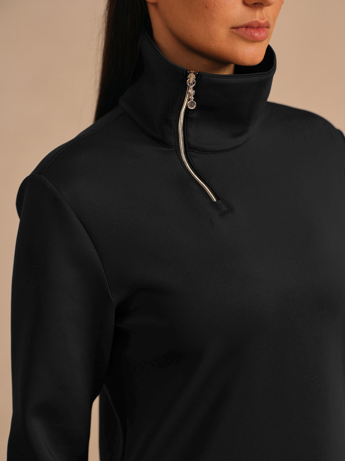 More Than Basic Asymmetrical Collar Golf Sweatshirt