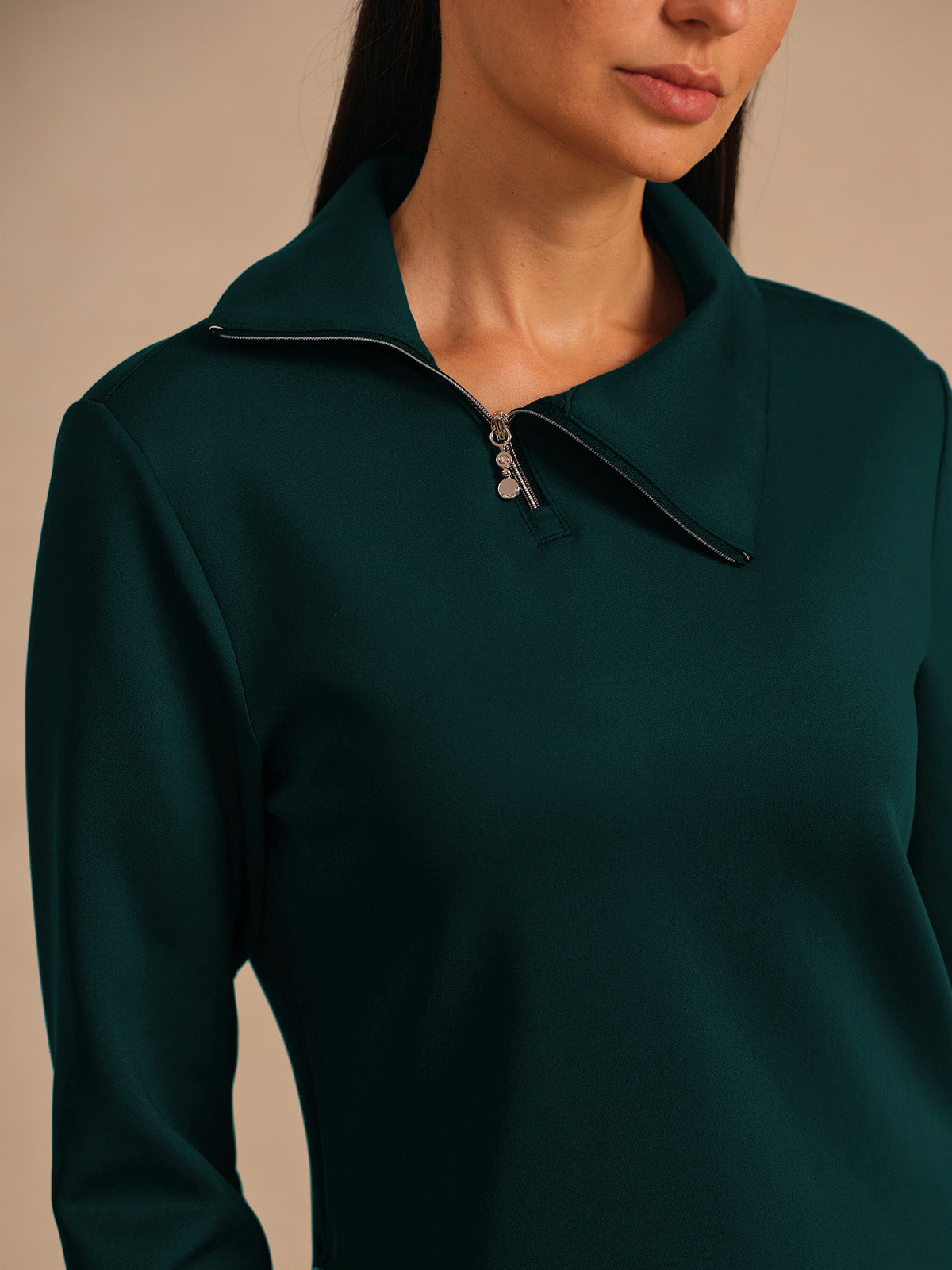 More Than Basic Asymmetrical Collar Golf Sweatshirt