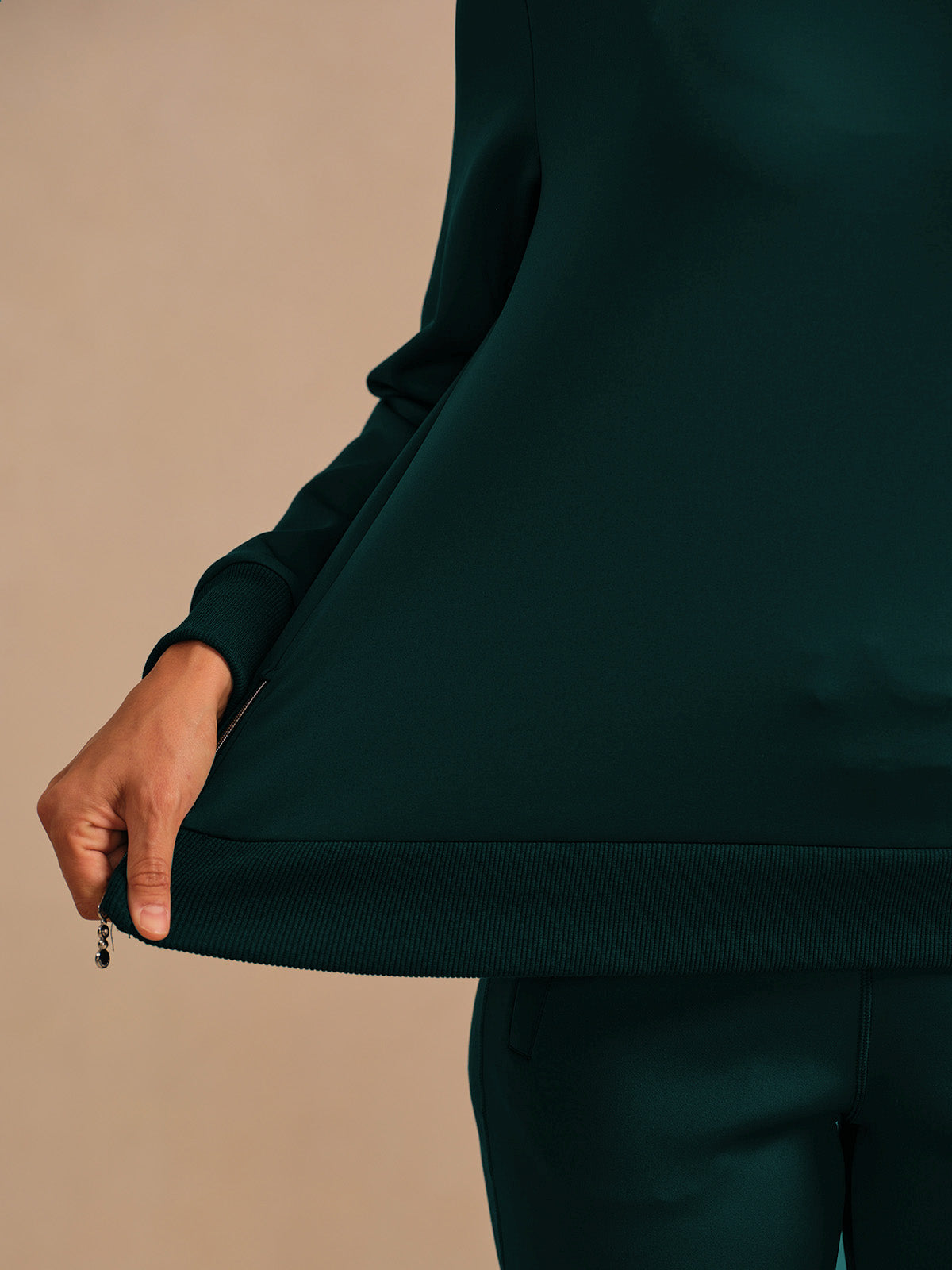 More Than Basic Asymmetrical Collar Golf Sweatshirt